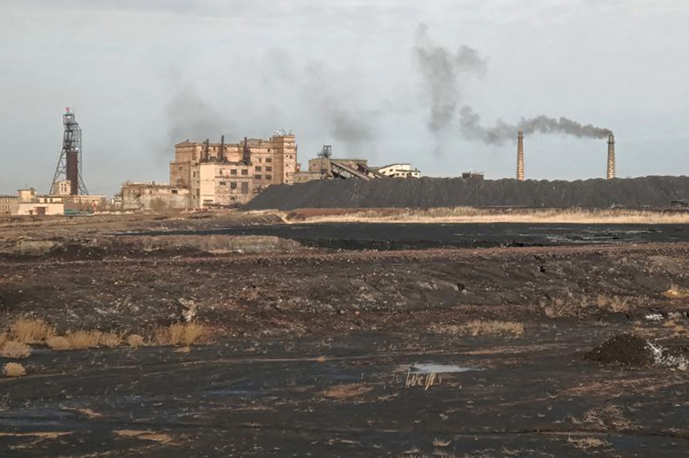 This photograph taken on October 28, 2023, shows a view of the Kostyenko coal mine, in Karaganda. (Photo by STRINGER / AFP)