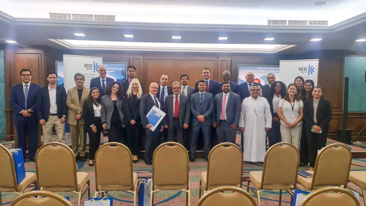 Officials from ICC Qatar, ICC UAE and Moody's during the workshop.