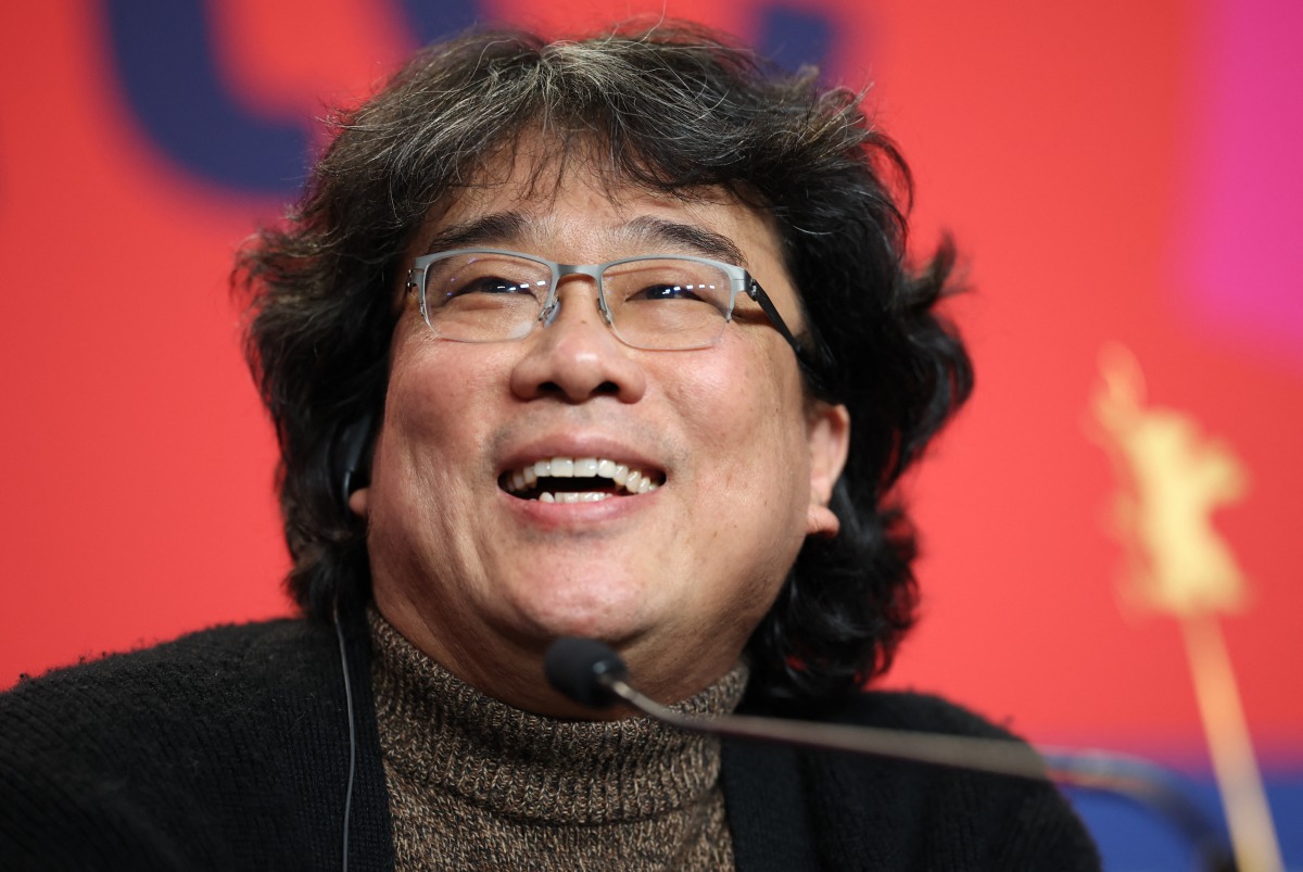 South Korean director Bong Joon Ho attends a press conference for the film 'Mickey 17' presented as Berlinale Special Gala at the 75th Berlinale, Europe's first major film festival of the year, in Berlin on February 15, 2025. (Photo by Ronny HARTMANN / AFP)