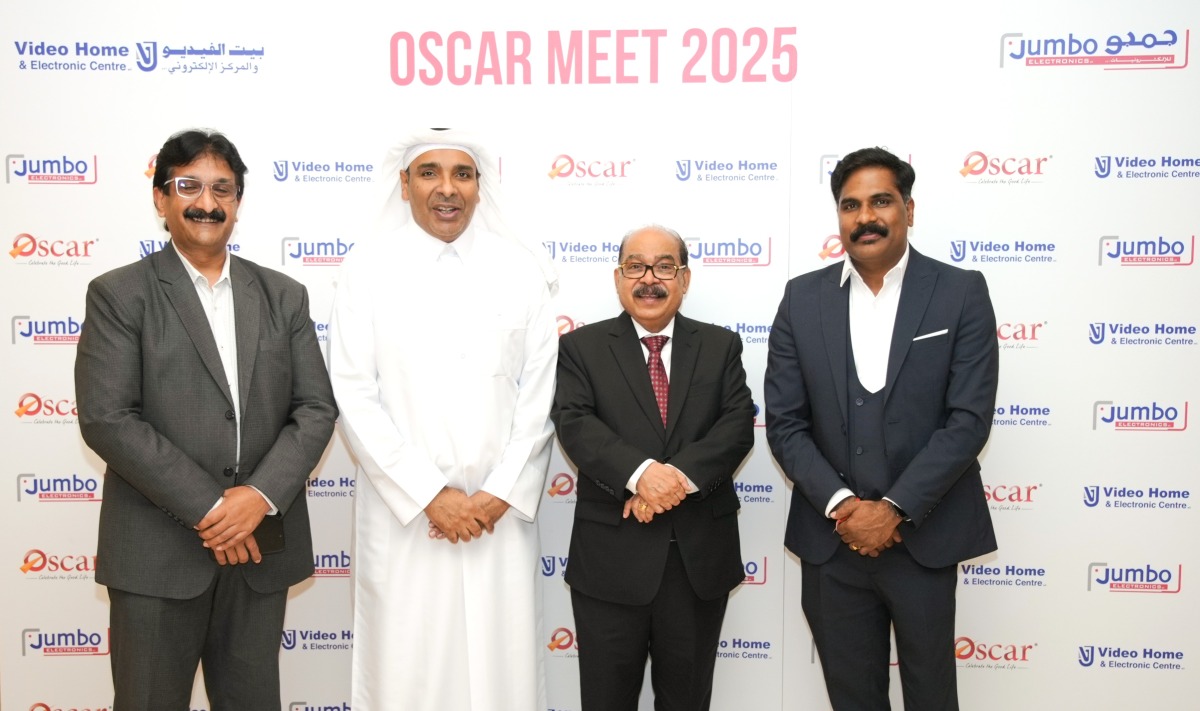 Vice Chairman and Managing Director, Video Home & Electronic Centre, Sajed Jassim Mohammad Suliaman; Director & CEO, Video Home & Electronic Centre, C.V. Rappai with other officials during the event.