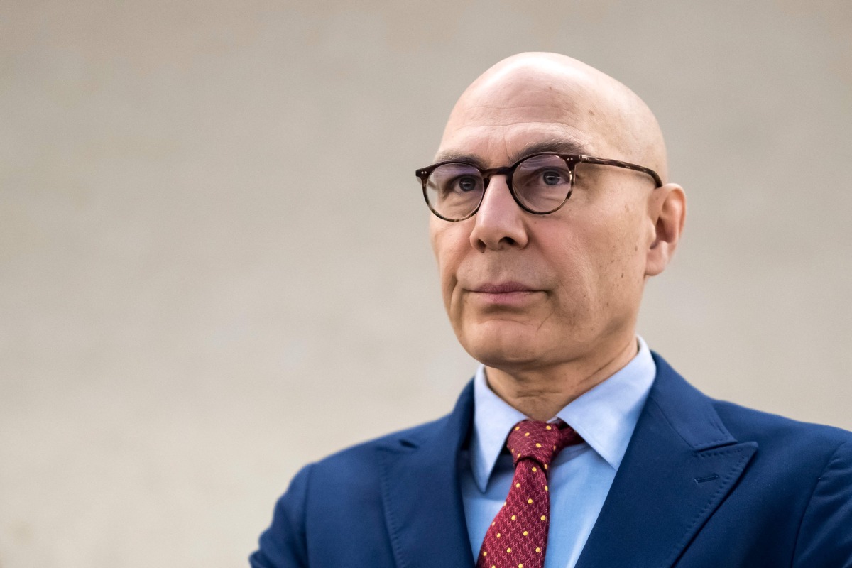 UN High Commissioner for Human Rights Volker Turk looks on prior to the opening of the 58th session of the United Nations Human Rights Council in Geneva, on February 24, 2025. (Photo by Fabrice COFFRINI / AFP)