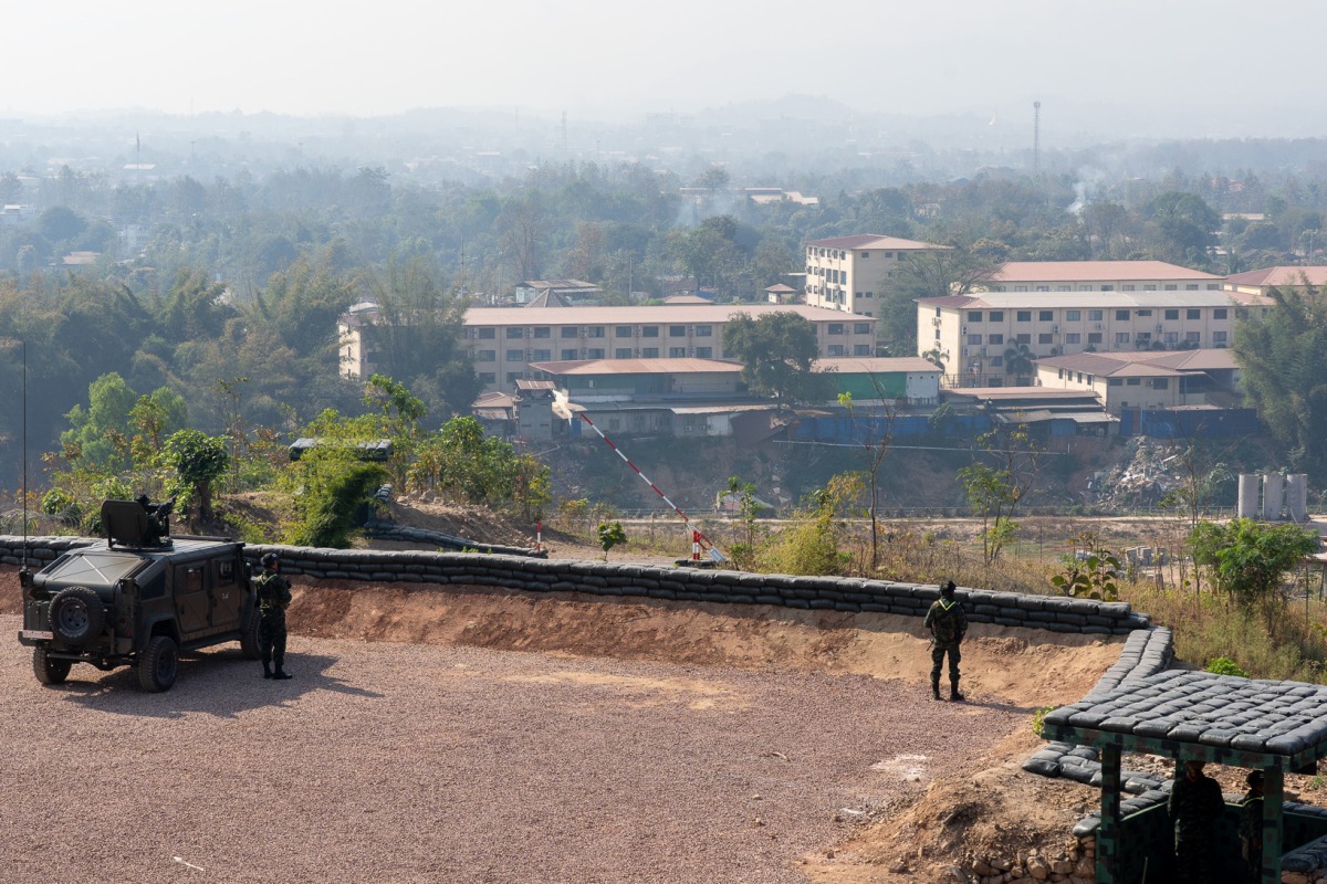 This photo taken in Mae Sot, Tak province of Thailand on Feb. 10, 2025 shows the border area between Thailand and Myanmar. (Xinhua/Lin Hao)
