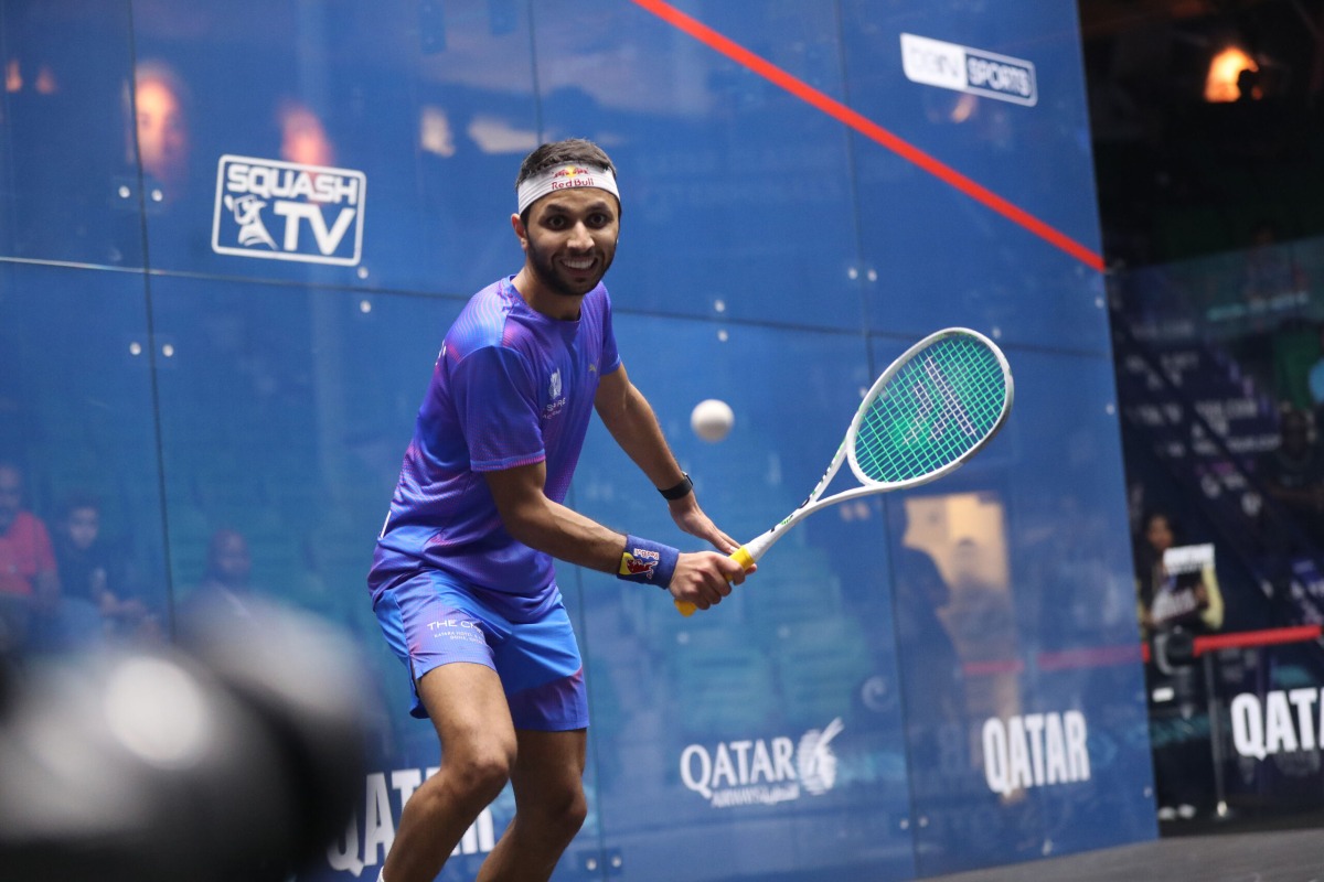 Qatar's Abdulla Al Tamimi in action.