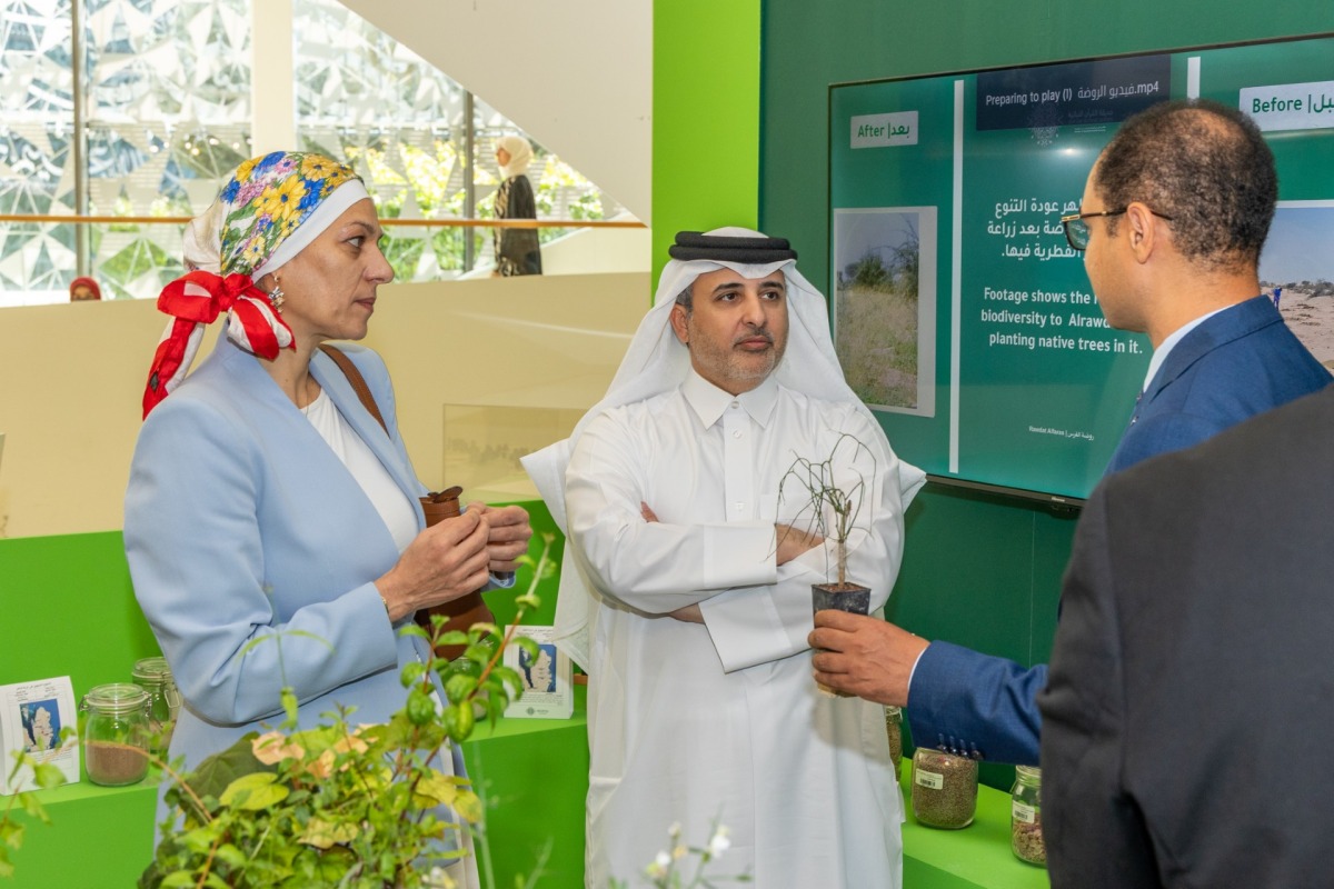 Minister of Environment and Climate Change H E Dr. Abdullah bin Abdulaziz bin Turki Al Subaie and Founder of the Royal Botanic Garden of Jordan Her Royal Highness Princess Basma bint Ali during during the forum. 
