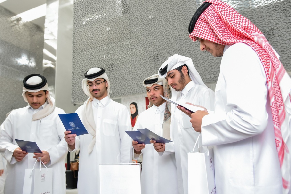 Students attending the open day.