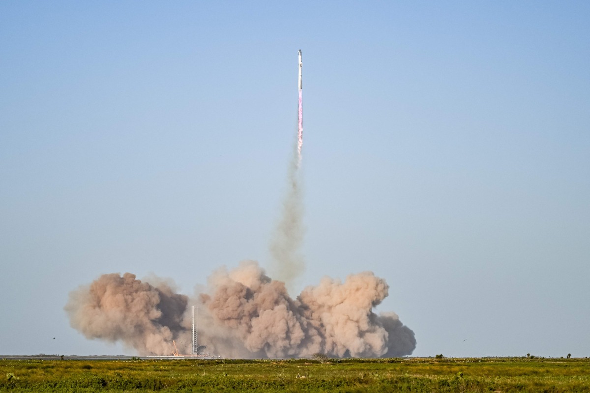 SpaceX Starship Flight 8 launches from Orbital Launch Pad A at Boca Chica beach on March 06, 2025 in Boca Chica Beach, Texas. Photo by Brandon Bell / GETTY IMAGES NORTH AMERICA / Getty Images via AFP