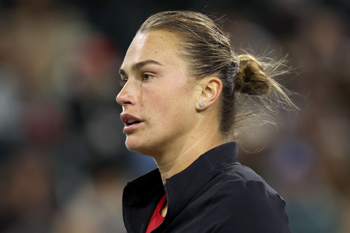 Aryna Sabalenka plays Madison Keys during the semifinals of the BNP Paribas Open at Indian Wells Tennis Garden on March 14, 2025 in Indian Wells, California. Matthew Stockman/Getty Images/AFP (Photo by MATTHEW STOCKMAN)