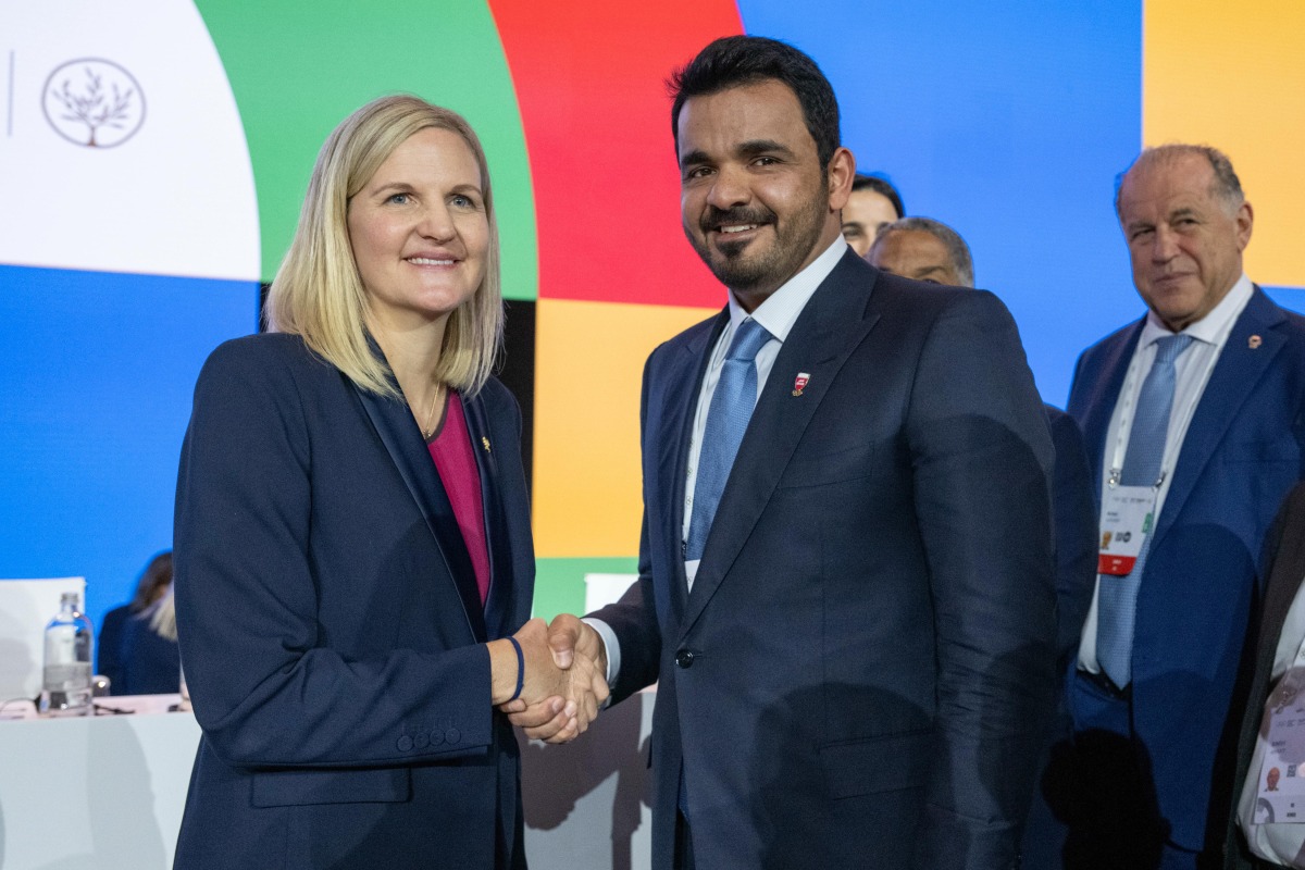 QOC President H E Sheikh Joaan bin Hamad Al Thani congratulated Kristy Coventry on her election as IOC President.