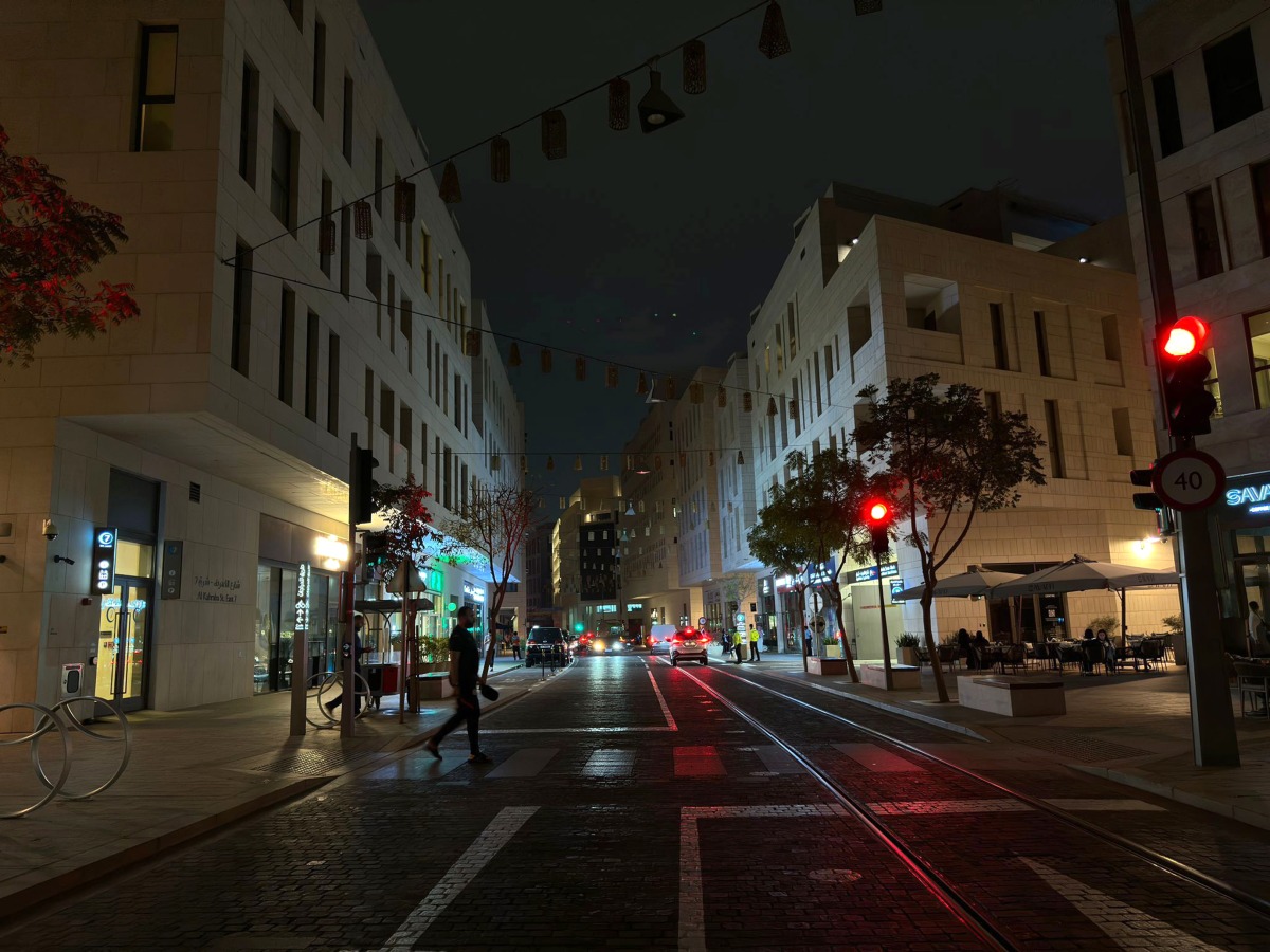 File photo of Earth Hour being observed at Kaharaba Street in Msheireb Downtown Doha.
