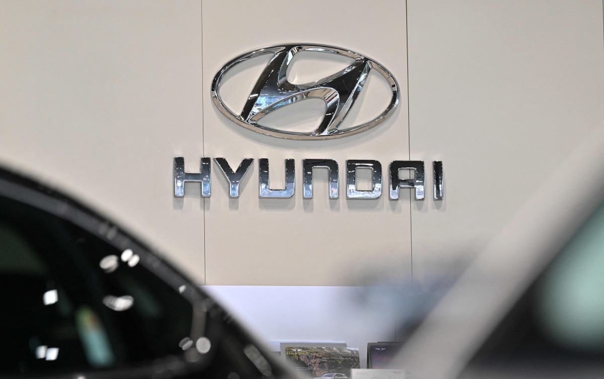 The logo of Hyundai Motor is seen at a car dealership in Seoul on March 27, 2024. Photo by Jung Yeon-je / AFP